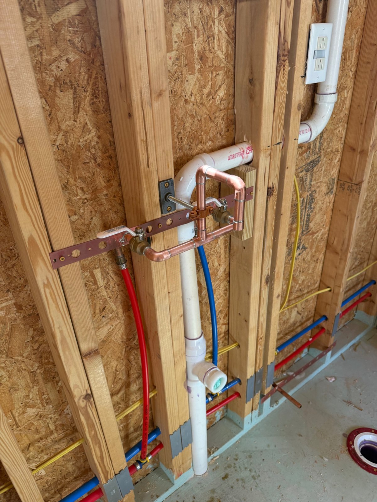 Water supply rough-in