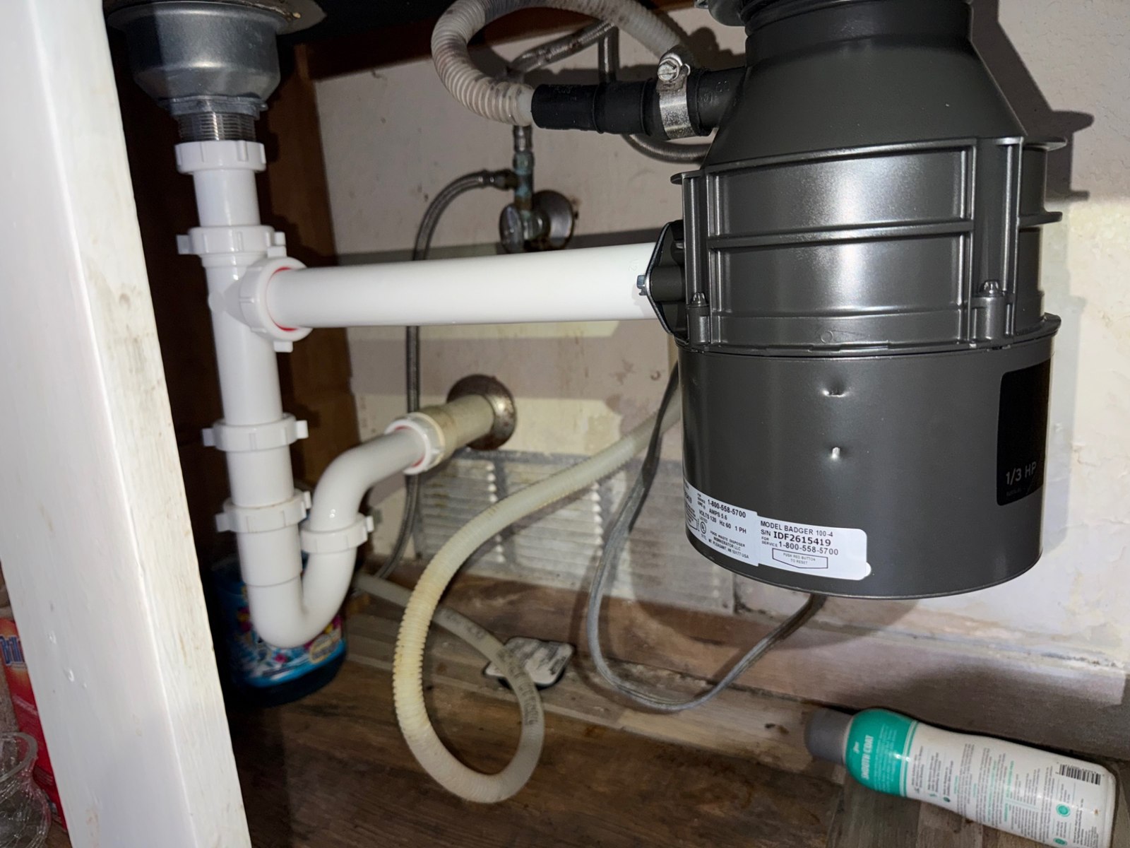 Under-sink plumbing and disposal