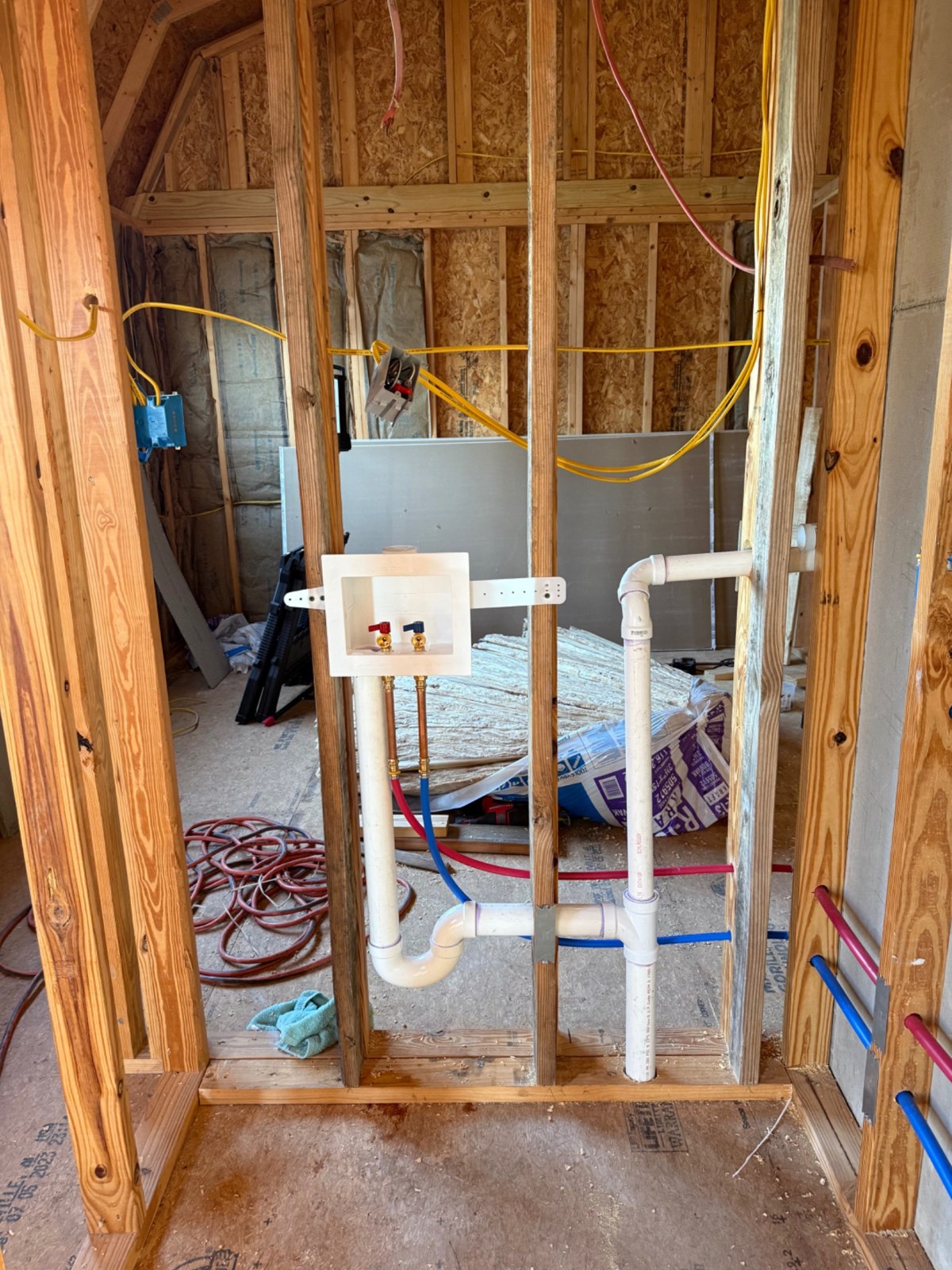 Bathroom plumbing rough-in
