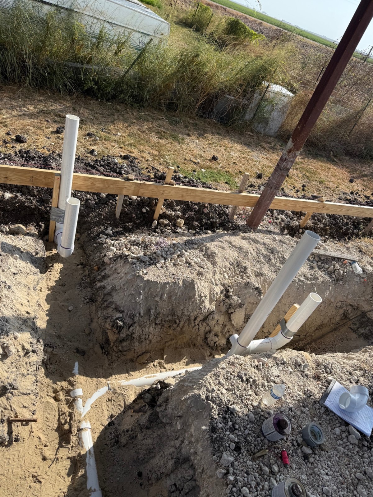 Underground plumbing project